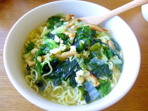 野菜鶏塩ラーメンとろみ付け